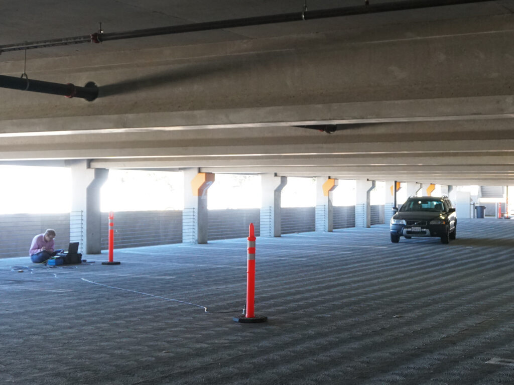 parking structure vibration measurement / testing